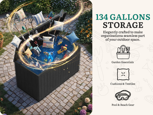 134 GALLONS STORAGE