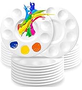 inifus 36 PCS Paint Tray Palettes for Kids, Plastic Paint Pallet with 10 Wells, Acrylic Artist Pa...