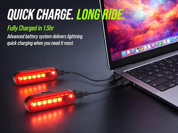 red bike light bicycle rear tail rechargeable safety back led luces bicicleta taillights cycling
