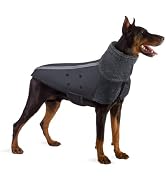 SlowTon Winter Dog Coat, Warm Polar Fleece Lining Doggie Outdoor Jacket with Turtleneck Scarf Ref...