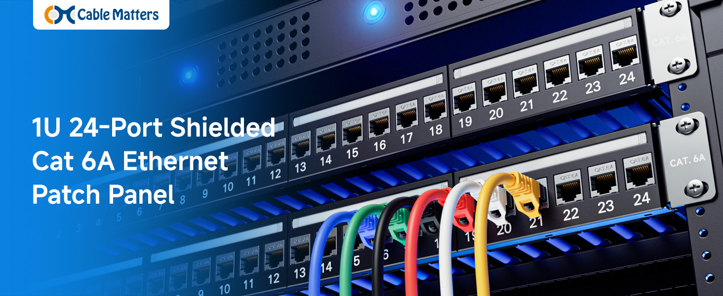 Ethernet Patch Panel with Inline Keystone