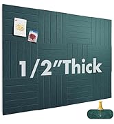 AkuDecor Large Cork Boards for Walls 48"x 36" - 1/2” Thick Bulletin Board, 12 Pack Felt Wall Tile...
