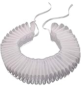 GRACEART Elizabethan Dickens Ruff Neck Clown Collar Elizabeth Wrist Ruffs Ruffle Cuff Arm Bands
