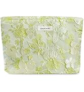 STARDW Flower Cosmetic Bags Makeup Bags for Women and Girls,Travel Makeup Bag Large Capacity Canv...