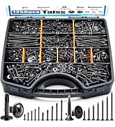 Taiss 1250CS #6#8#10 Wood Screws Assortment & Self Tapping Screw for Metal | 18 Size (2-1/2'' to ...