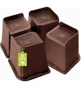 Bed Risers 1 inch, 2 inch, 3 inch, 4 inch, 6 inch, 8 inch Heavy Duty, Oversized Furniture Riser f...