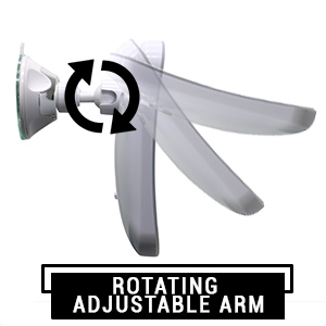Rotating Adjustable Arm with Power Locking Suction Cups