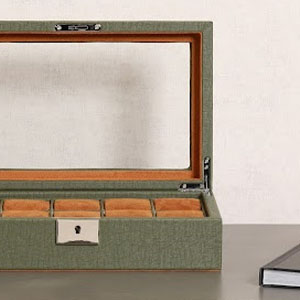relojero con cerradura estuche personalizado pequeños cedar compartment porta mujer madera lockable