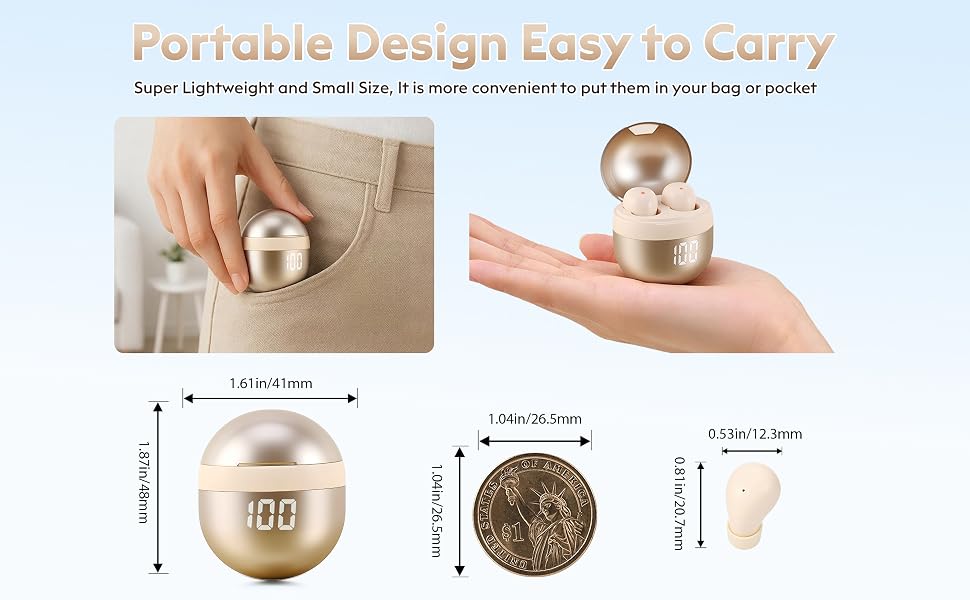 Portable design easy to carry earbuds