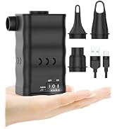 Dr.meter Air Mattress Pump, Rechargeable 6000mAh Portable Air Pump, Quick-Fill Electric Air Infla...