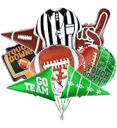 Football Party Decorations Football Shaped Foil Balloons,Touchdown Balloons for Football Birthday...