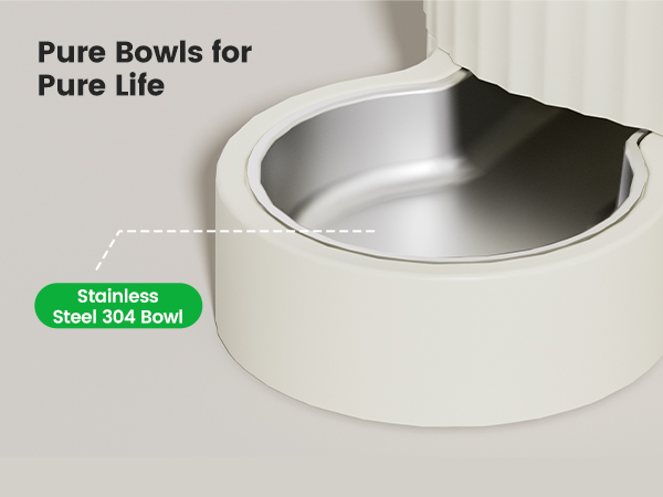 cat food and water dispenser set