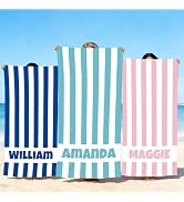 MRYAWXBK Personalized Beach Towel, Custom Microfiber Beach Towels with Name, Sand Free Pool Towel...
