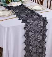 Black Lace Table Runner