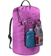 Laundry Bag with Shoulder Straps and Mesh Pocket Laundry Backpack Large Portable Laundry Hamper f...