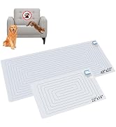 SEERWAY Scat Pet Shock Mat 2 Pieces in Different Size, Shock Pads for Dogs and Cats Training Indo...