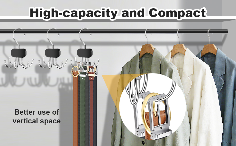 3PCS Belt Organizer for Closet