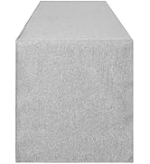 Winotic Table Runner 13 x 72 Inches Long, Cotton Linen Farmhouse Style Grey Table Linen for Kitch...
