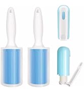 Reusable Washable Lint Roller 4 Pack, Sticky Gel Lint Rollers, Cat Dog Pet Hair Lint Remver Clean...