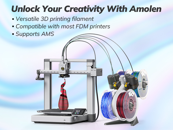 Silk PLA 3D Printer Filament, Shiny Multicolor Rainbow PLA Filament 1.75mm