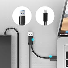 ROOFULL RF21-MAS external CD DVD drive for laptop has USB type-A and type-C two kinds of connectors