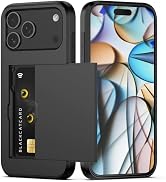 Nvollnoe Compatible with iPhone 17 Pro Max Case with Card Holder Dual Layer Heavy Duty Protective...