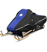 LIBZAKI Snowmobile Cover Waterproof Sled Ski Cover 600D Heavy Duty Oxford Fabric Freeze-Resistant...
