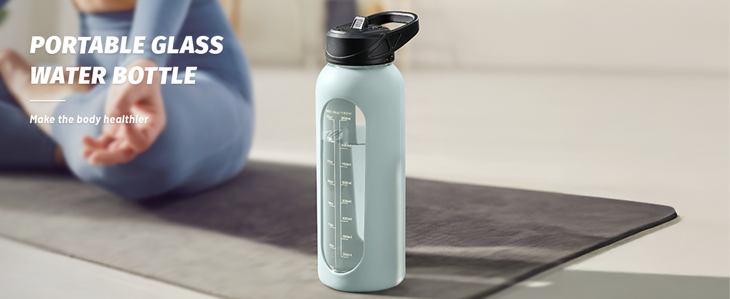 glass water bottle
