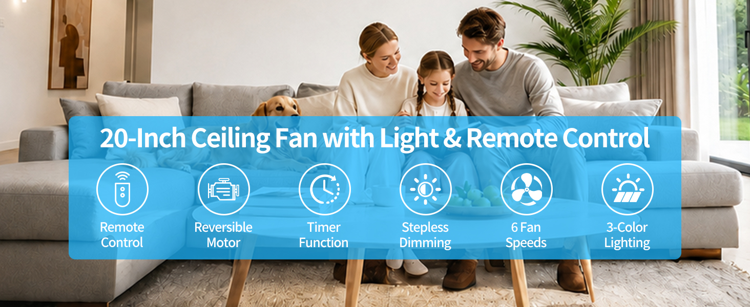 Ceiling Fans with Lights and Remote