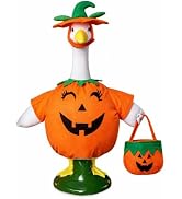 Porch Goose Halloween Outfit – 3pcs Pumpkin Costume Set with Witch Hat & Trick-or-Treat Tote Bag ...