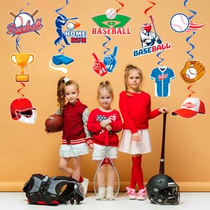 baseball spiral decorations