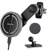 OHLPRO Compatible with MagSafe Car Mount for iPhone 16, Magnetic Wireless Car Charger with Extend...