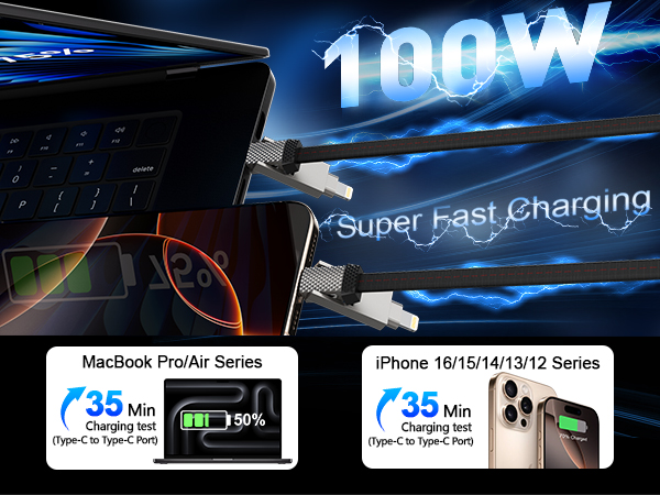 USB C Cable Lightning Charging Cable