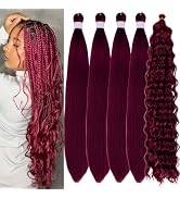 Burgundy Boho Braiding Hair Curly Braiding Hair for Boho Braids Bohemian Braiding Hair