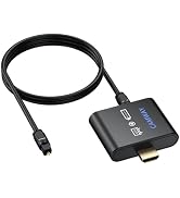 CAMWAY HDMI Audio Extractor 4K@30Hz 1080p - Work with Fire TV Stick to TV HDMI and Soundbar Optic...