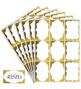 Utron 405PCS Gold Name Tags, 2.25"x 3.5" Name Tag Stickers with Gold Border, Name Tags for School...