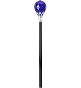 GANPUB Royal Blue Halloween Cosplay Plastic Diamonds Crown Wand King Queen Price Princess Role Pl...