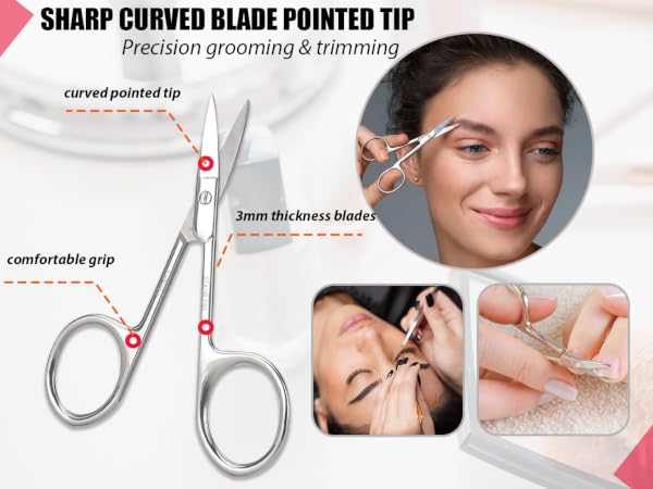 sharp curved blade pointed tips