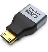 VCE Mini HDMI to HDMI Adapter, 8K@60Hz/4K@120Hz UHD Gold-Plated Converter and Alloy Housing 48Gbp...