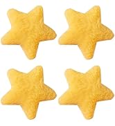 4 Pcs Yellow Star Hairpins Fluffy Fuzzy Soft Anti-slip Hair Decor Portable Sweet Style Pentagram ...