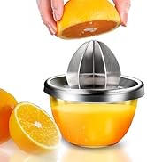 FATUXZ Citrus Orange Juicer, Stainless Steel Lemon Orange Juicer,330ml Capacity,Manual Lemon Sque...
