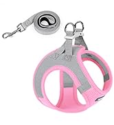 grey pink dog harness