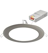 Juno WF4 SWW5 90CRI BN M6 Round LED Wafer Downlight, 120 Volts, Switchable Color Temperature 2700...
