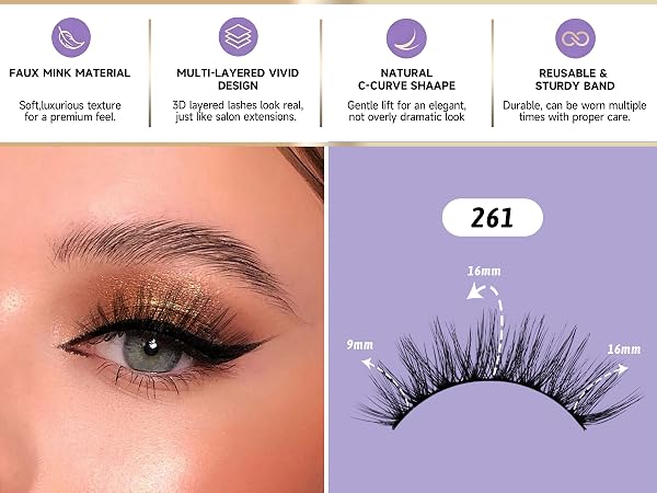 fake eyelashes wispy strip lashes