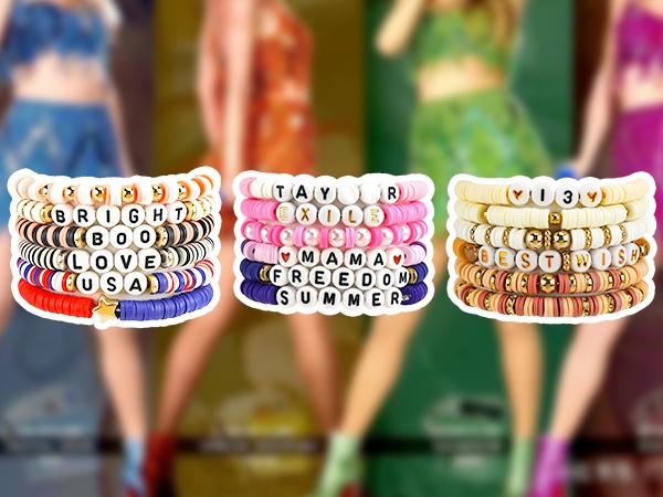 Friendship Bracelet Clay Beads with Number Letter Beads