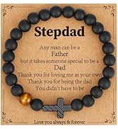 Gnamy Gifts for Dad New Dad Stepdad Men Husband, American Flag Cross Beads Bracelet Easter Birthd...