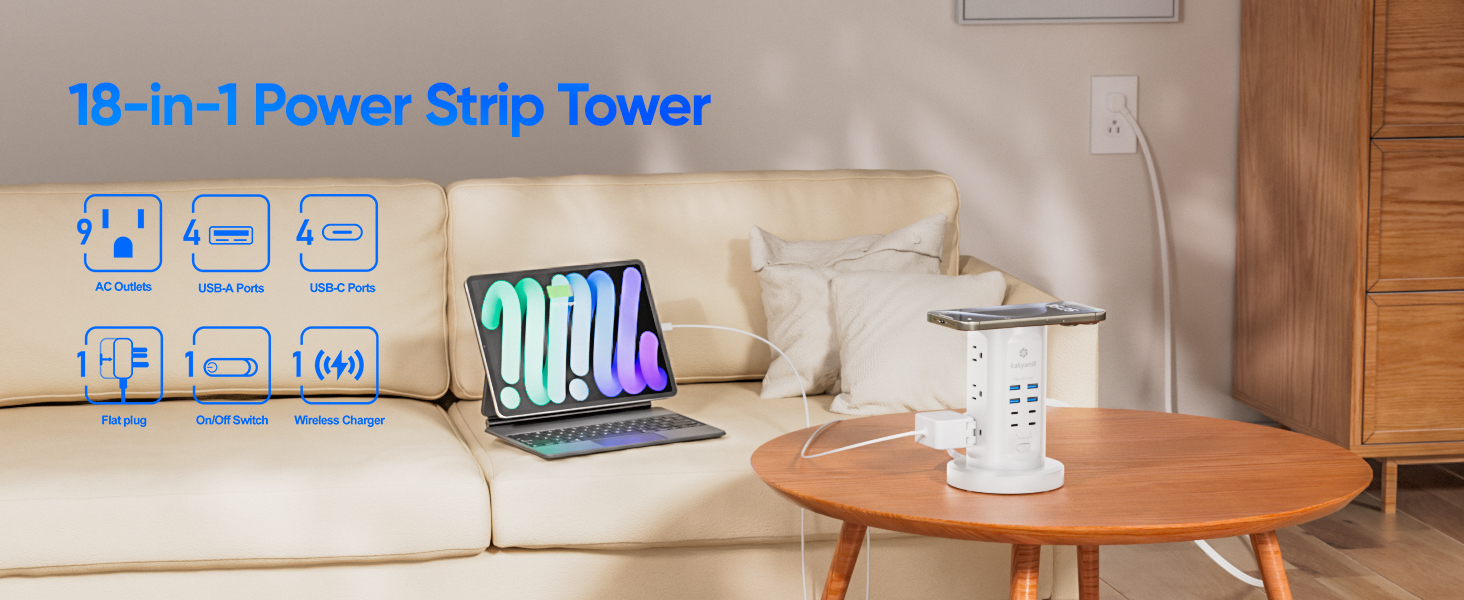 Power strip tower