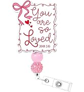 Cosmisun Bible Verse Badge Reel - You are So Loved Badge Reels Retractable Encouraging Christian ...