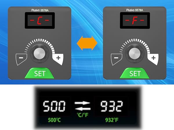 soldering station temperature conversion