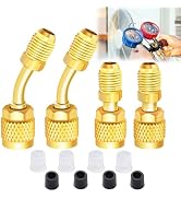 Ruibapa R410a Adapter 5/16-inch SAE Female to 1/4-inch SAE Male Flare for Air Conditioners HVAC R...